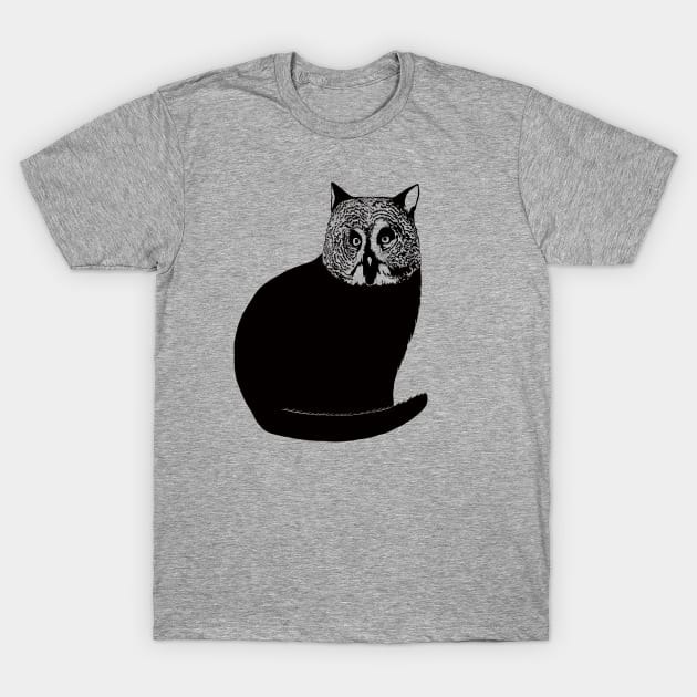 Owl Cat T-Shirt by bearcat